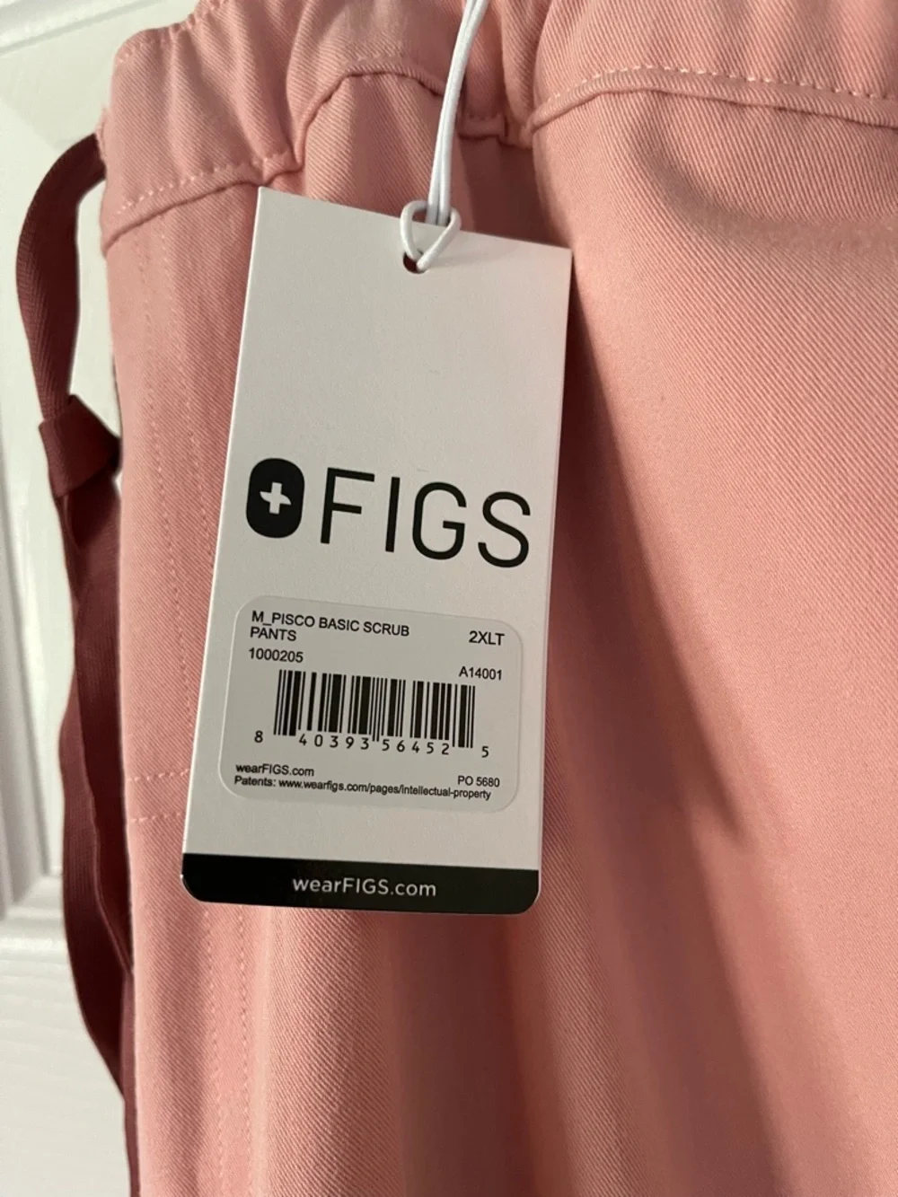 FIGS Pisco Basic Scrub Pants Men's Extra Large Tall Salmon NWT